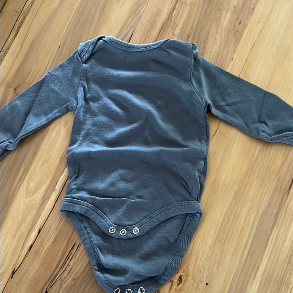 Cloud Island Slate Grey Long Sleeve Bodysuit